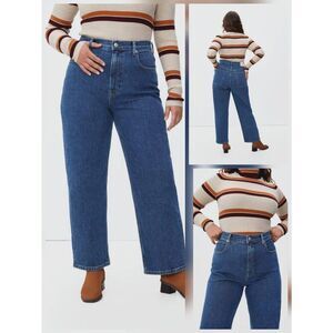 Everlane Way-High Straight Leg Jean in Vintage Indigo Sz. 33R